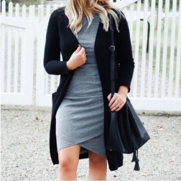 Anthropologie Leith gray scrunch sleeveless dress size medium - Picture 3 of 9